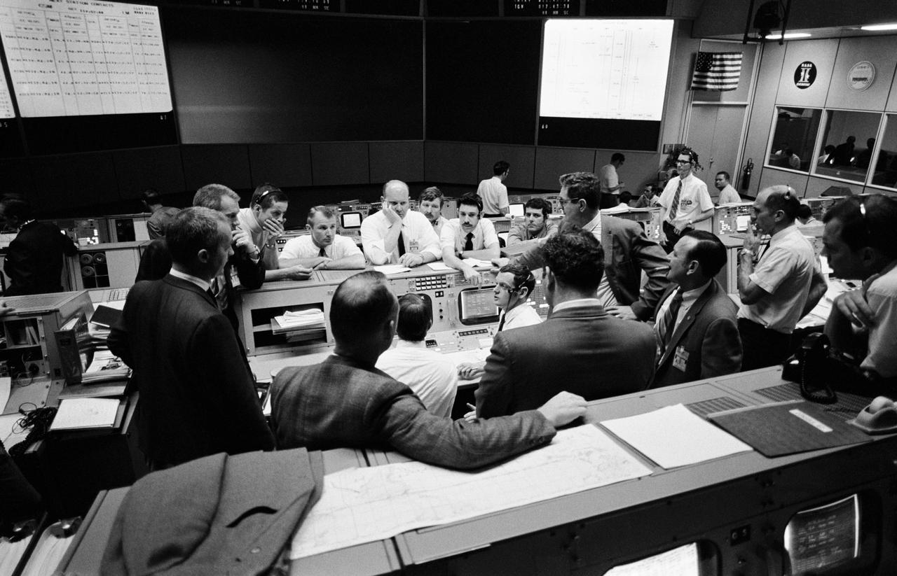 Mission Control während der Apollo-13-Rückkehr